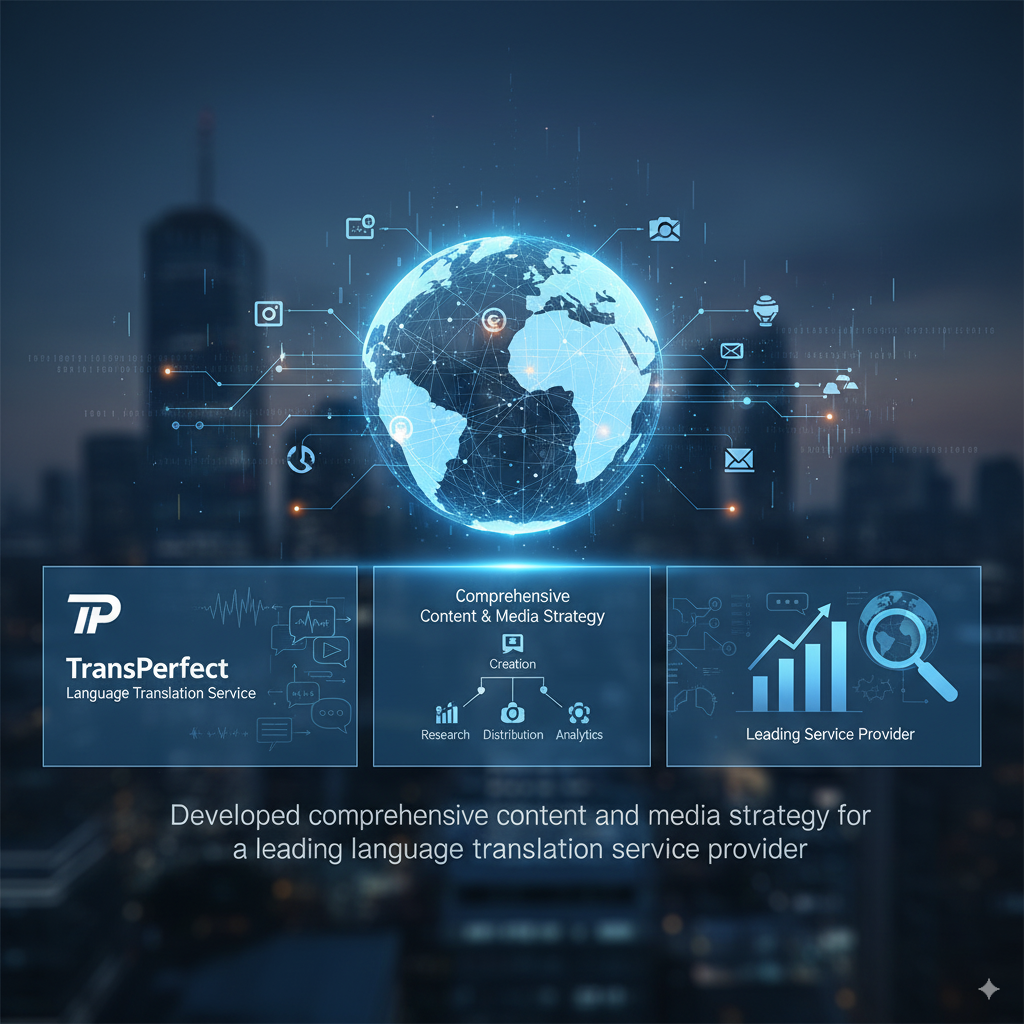 TransPerfect Language Translation Service dashboard interface